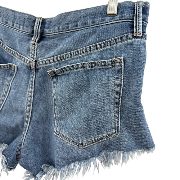 Free People We The Free Cut-Off Style High Rise Denim Jean Shorts Size 28 - Picture 8 of 11